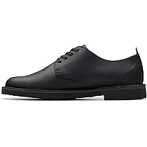 Clarks Shepton Low -Mens, Black Leather, EU 40.5 : Amazon